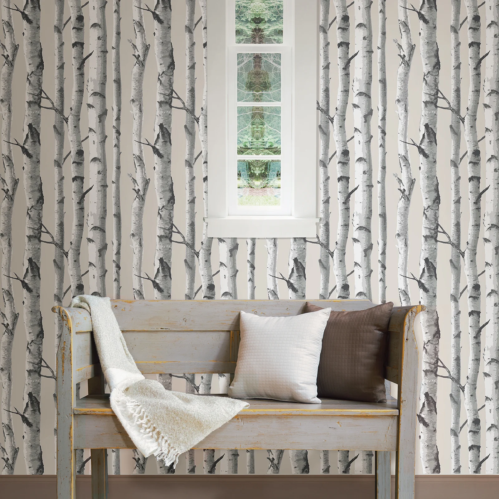 A room with peel & stick wallpaper 